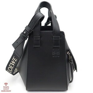 Loewe Hammock Compact Bag Satin Calfskin Black